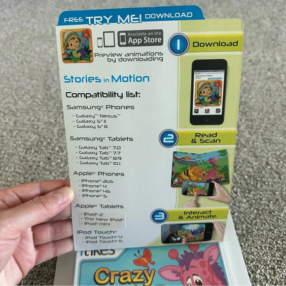 NEW iTikes Little Tikes Stories In Motion Crazy Color Safari Board Book - Picture 2 of 4